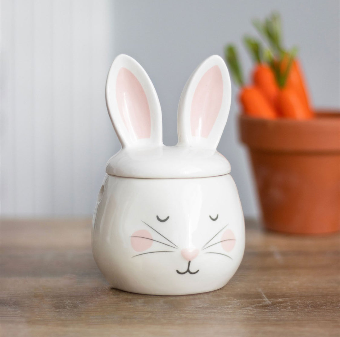 Easter Spring Bunny Head Oil Burner Wax Melt Warmer Home Ornament Decor Gifts