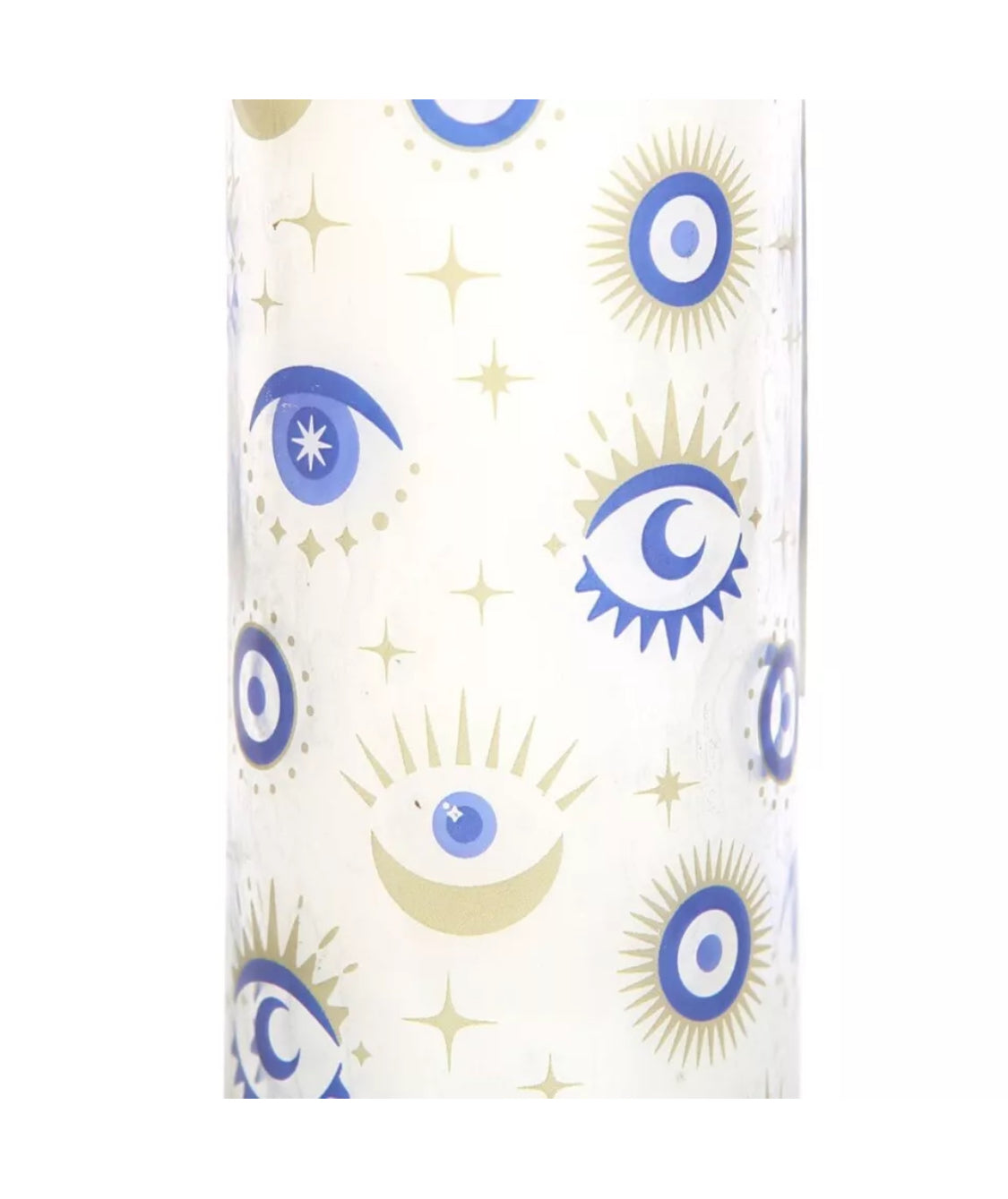 21cm All Seeing Eye Evil Eye White Sage Scented Tube Candle Home Fragrance Gift