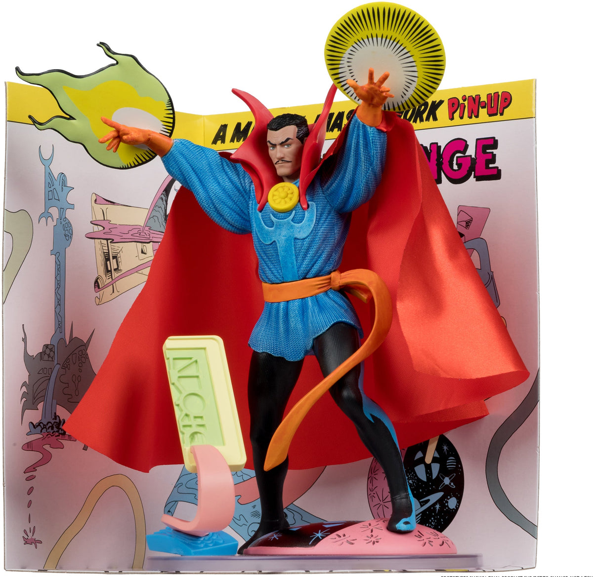 Marvel Collectible 1/10 Scale 7 Inch Statue Figure Posed Scene Exclusive - Doctor Strange (Strange Tales #128) Red Platinum