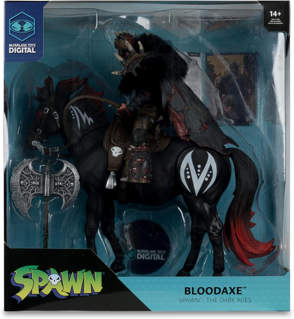 Spawn The Dark Ages 7 Inch Scale Action Figure 2-Pack - Bloodaxe with Horse