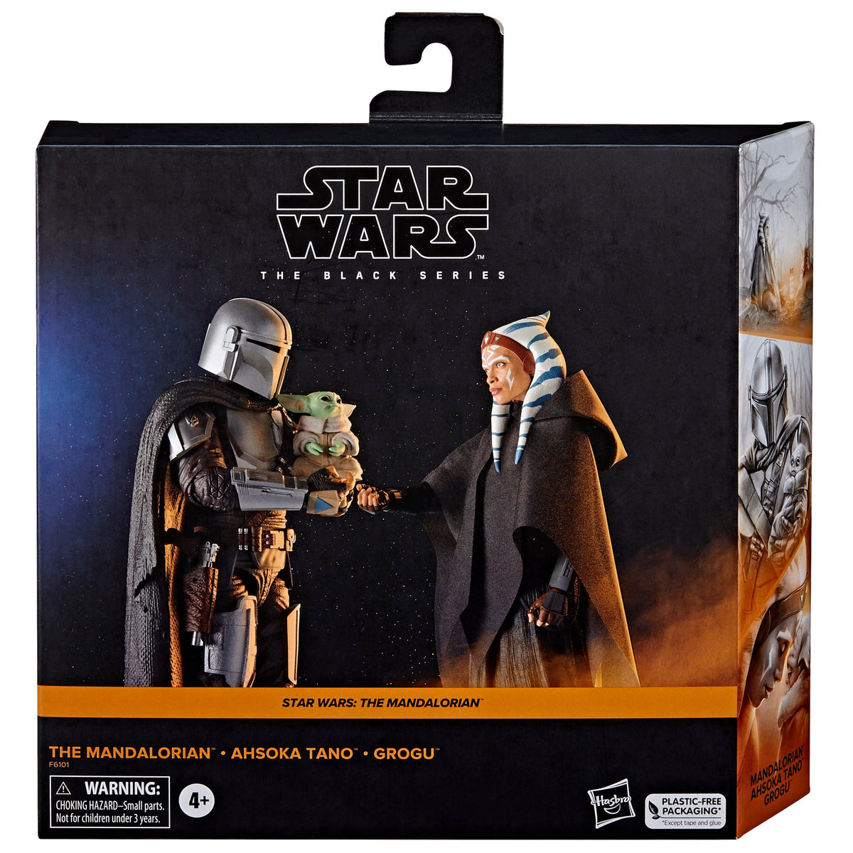 Star Wars The Black Series 6 Inch Action Figure 3-Pack Exclusive - The Mandalorian - Ahsoka Tano - Grogu