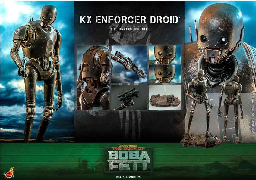 Star Wars The Book Of Boba Fett 12 Inch Action Figure 1/6 Scale - KX Enforcer Droid Hot Toys 910740