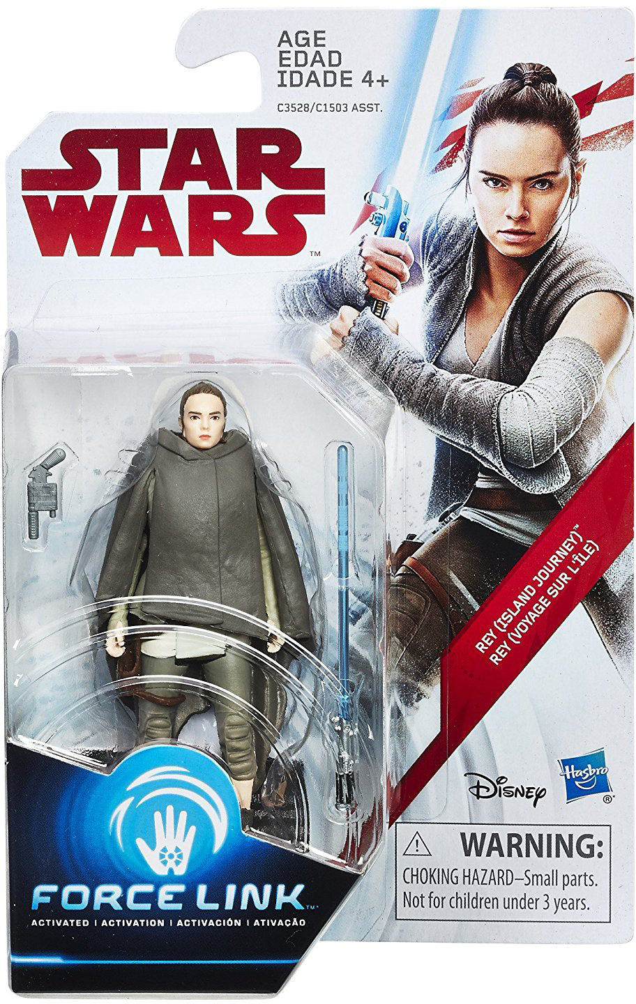 Star Wars The Last Jedi 3.75 Inch Action Figure (2017 Wave 2 Orange) - Rey (Island Journey)