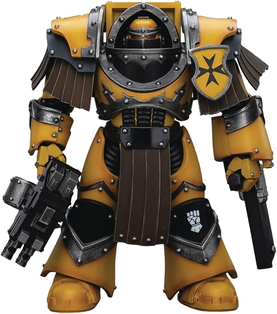 Warhammer 40000 5 Inch Action Figure 1/18 Scale - Imperial Fists Legion Cataphractii Terminator Squad Legion Cataphractii with Chainfist