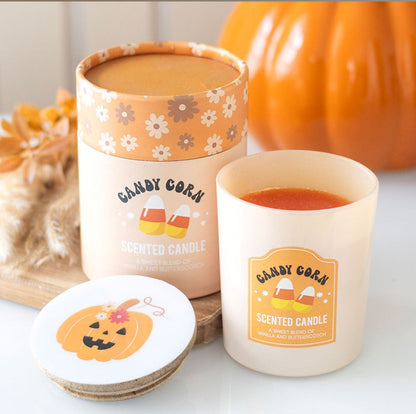 Candy Corn Scented Candle Home Fragrance Autumn Halloween Ornament Pumpkin Gifts