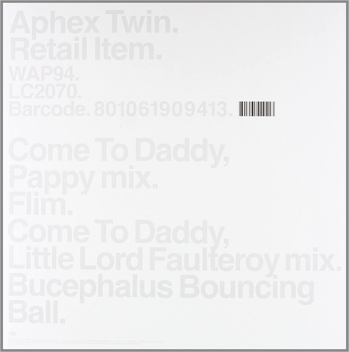 Aphex Twin/Come To Daddy [LP]