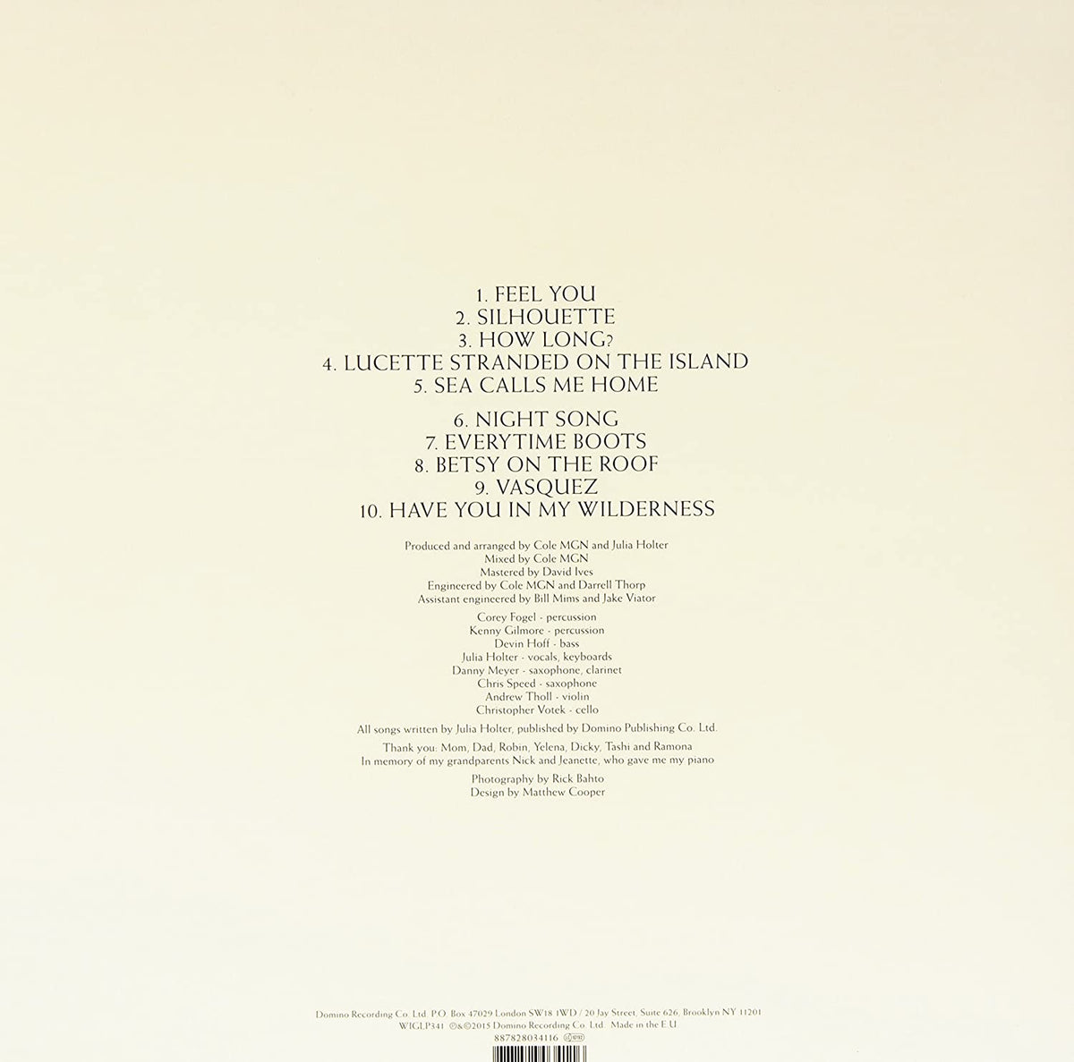 Holter, Julia/Have You In My Wilderness [LP]