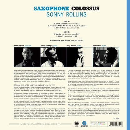 Rollins, Sonny/Saxophone Coossus (Blue Vinyl) [LP]