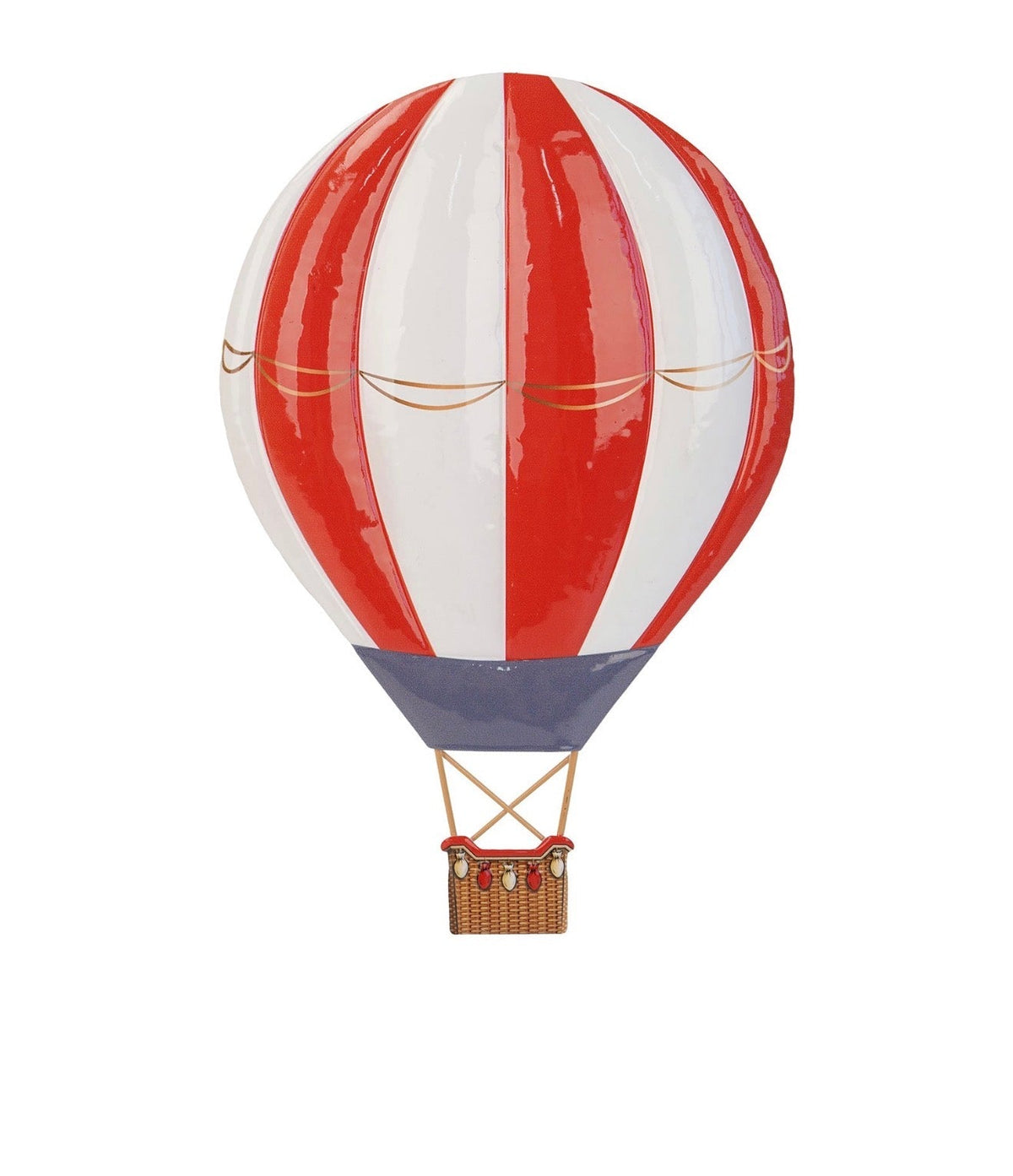 Colourful Hot Air Balloon Wall Art, Garden Fence Decor, Rainbow Outdoor Ornament