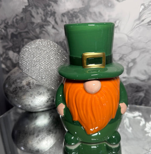 Ceramic Leprechaun Oil Burner Wax Melt Warmer | St Patrick’s Day Gonk Ornament |  Gnome Candle Holder | Decor Gift