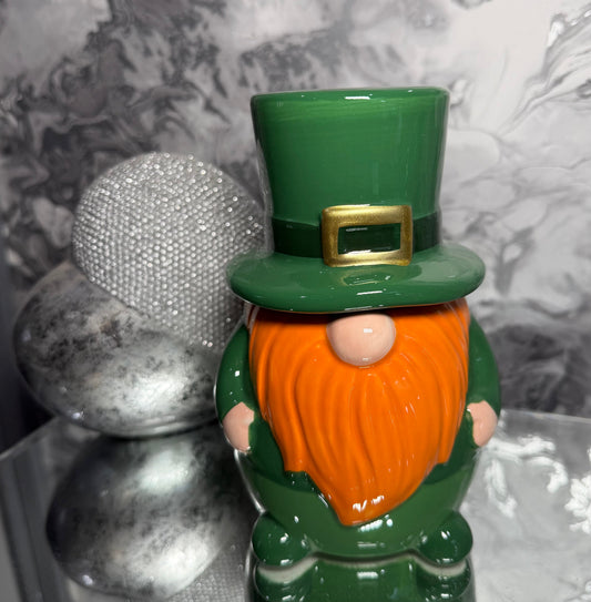 Ceramic Leprechaun Oil Burner Wax Melt Warmer | St Patrick’s Day Gonk Ornament |  Gnome Candle Holder | Decor Gift