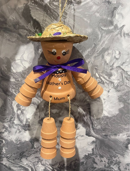 Personalised Terracotta Happy Mother’s Day, Nan’s Garden, Mum’s Garden Theme Plant Pot Lady Gifts