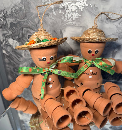 St Patrick’s Day Personalised Plant Pot People – Custom Flower Pot Man or Lady Terracotta Garden Ornaments, Irish Themed Gifts