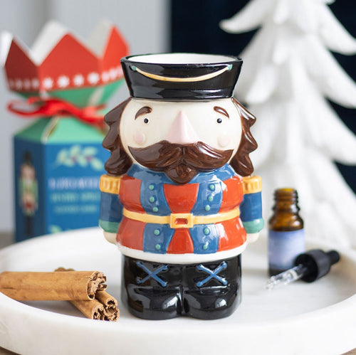 Christmas Nutcracker Soldier Oil Burner Wax Melt Warmer Festive Home Decor Traditional Gifts