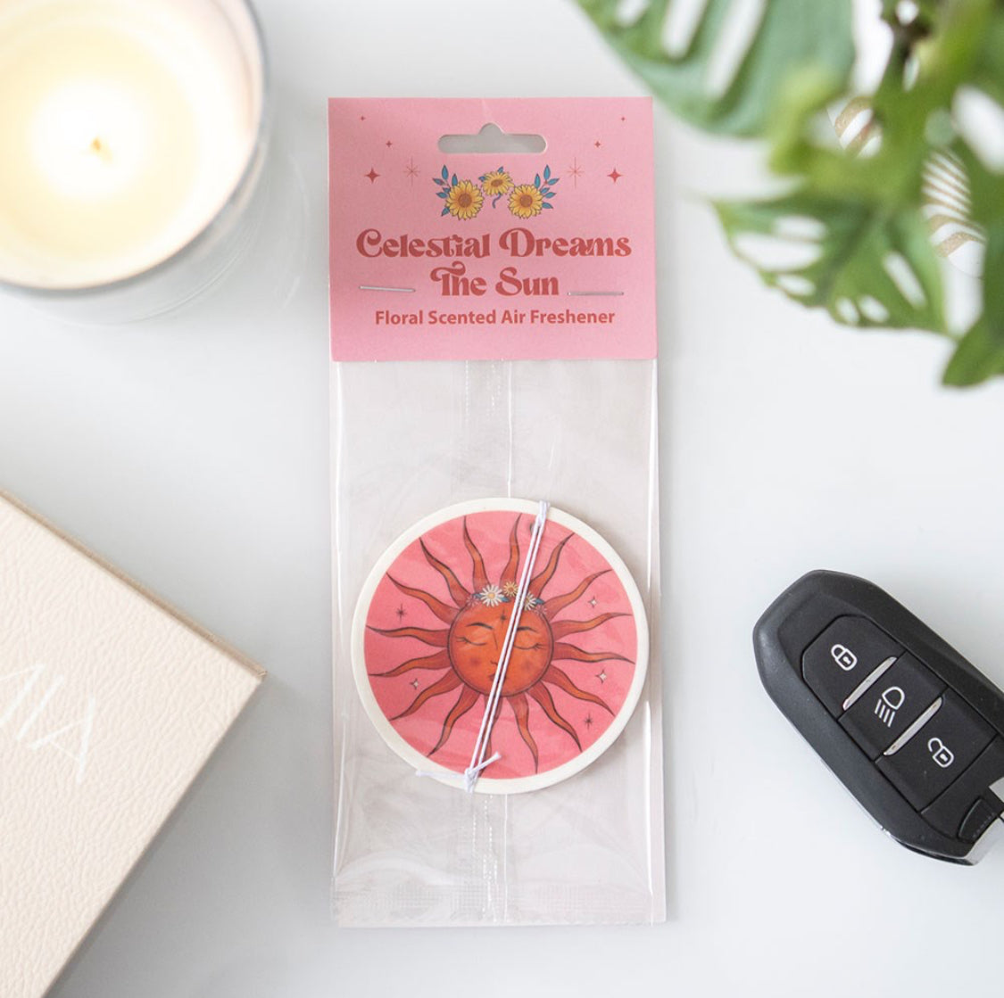 Celestial Sun Floral Scented Air Freshener Car Fragrance Accessories Spring Gifts