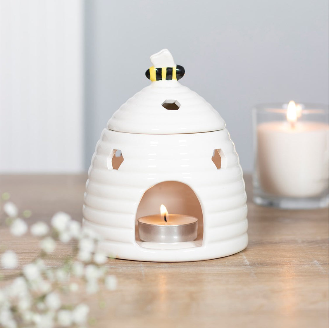 Beehive Oil Burner Wax Melt Warmer Spring Bee Theme Ornament Decor Garden Gifts