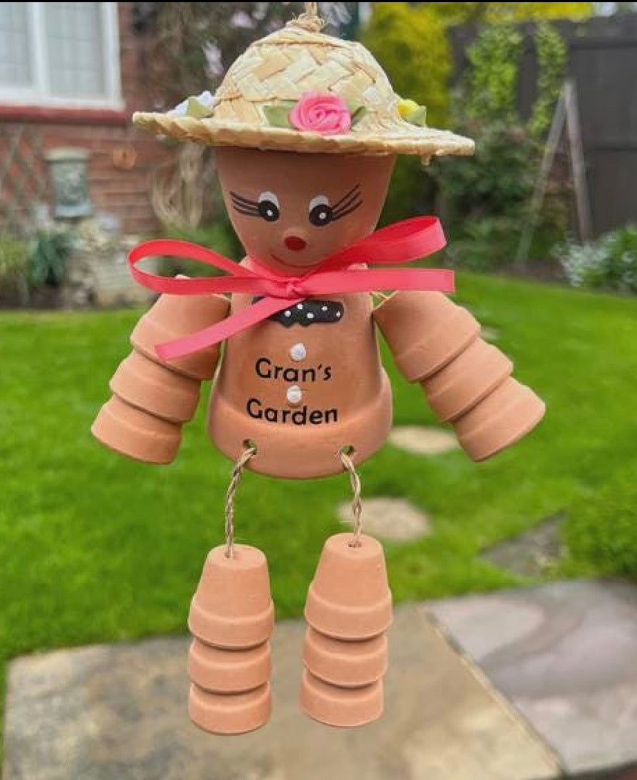 Personalised Terracotta Happy Mother’s Day, Nan’s Garden, Mum’s Garden Theme Plant Pot Lady Gifts
