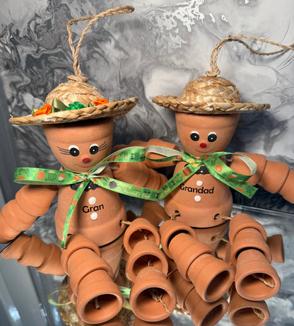 St Patrick’s Day Personalised Plant Pot People – Custom Flower Pot Man or Lady Terracotta Garden Ornaments, Irish Themed Gifts