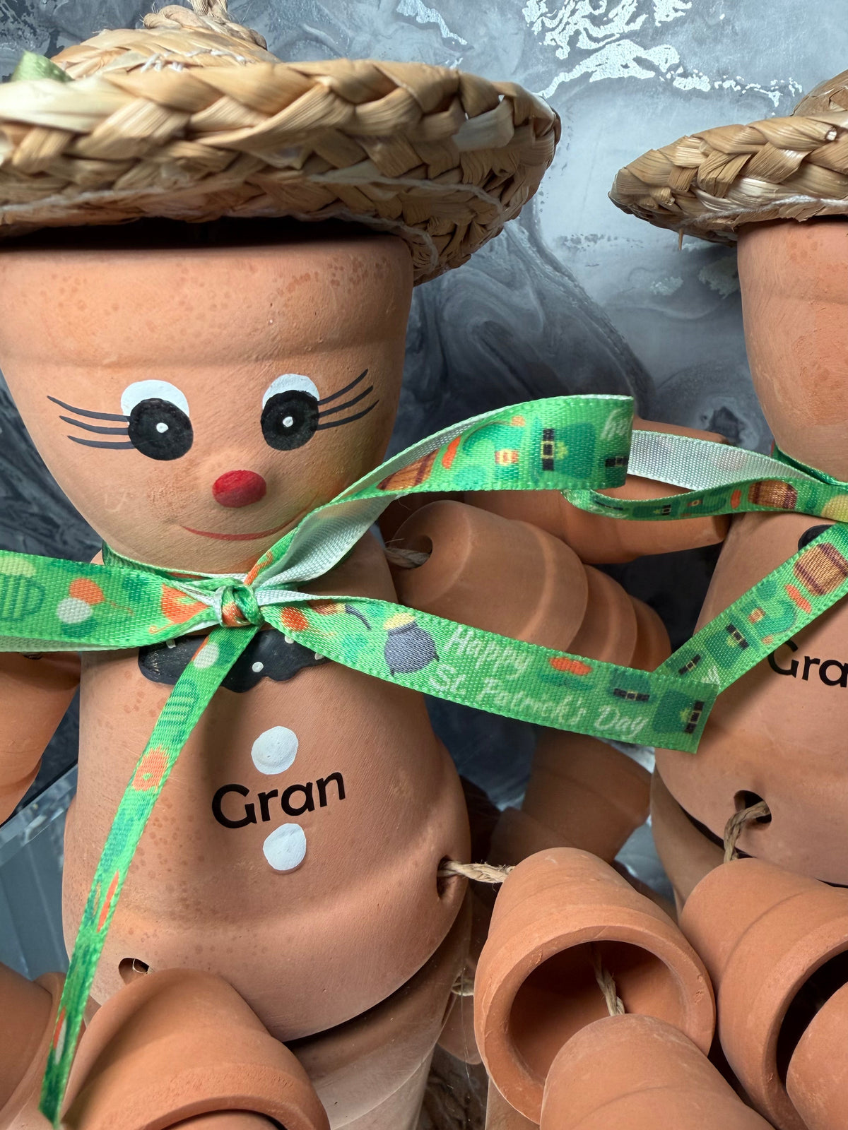 St Patrick’s Day Personalised Plant Pot People – Custom Flower Pot Man or Lady Terracotta Garden Ornaments, Irish Themed Gifts