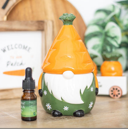 Carrot Patch Gonk Gnome Oil Burner Wax Warmer Autumn Home Decor Veggie Gifts