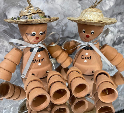Personalised Terracotta Plant Pot Flowerpot Man or Lady Diamond 60th Wedding Anniversary Gifts