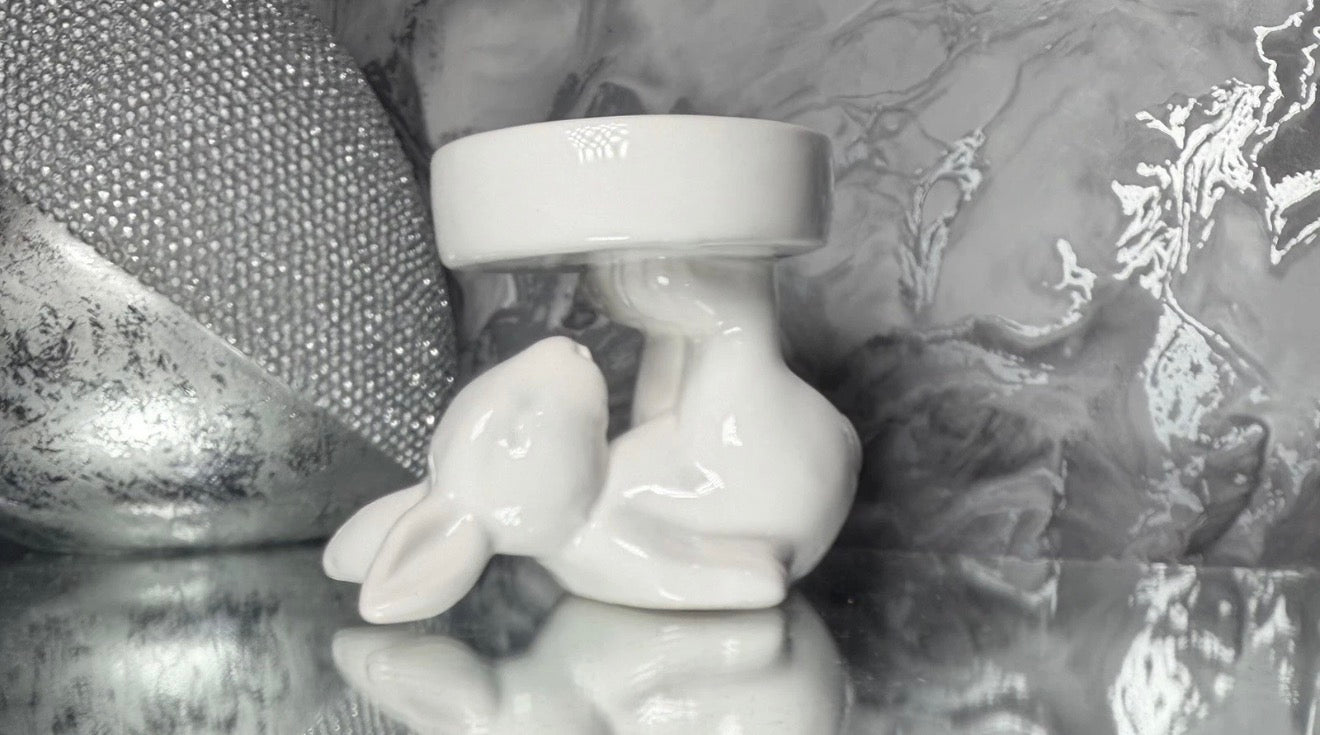Easter Bunny Tea-light Candle Holder Spring Home Decor Rabbit Ornament Gift