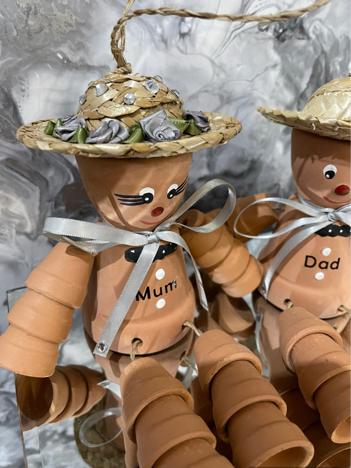 Personalised Terracotta Plant Pot Flowerpot Man or Lady Diamond 60th Wedding Anniversary Gifts