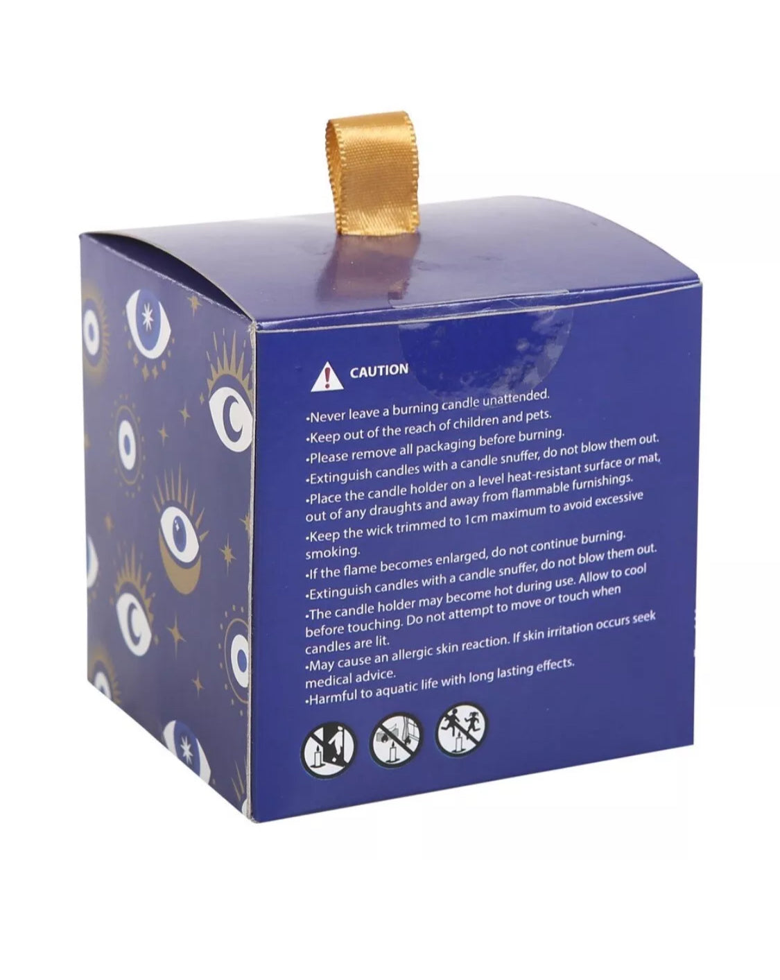 Evil Eye All Seeing Eye Sodalite Crystal Chip White Sage Scented Candle Manifesting Positivity Gifts