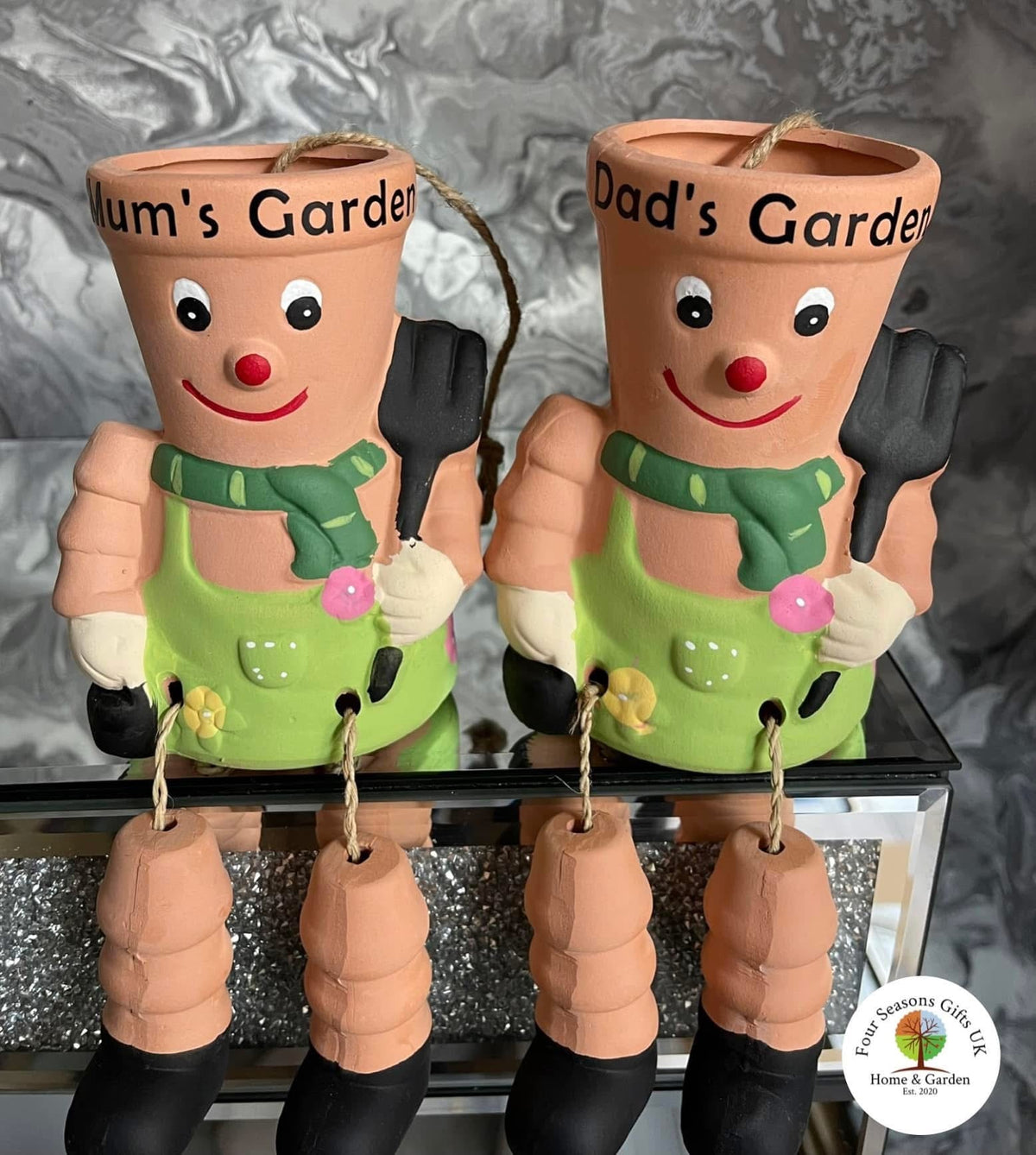 Terracotta Flowerpot Plant Pot Man Garden Ornament Planter With Option To Personalise