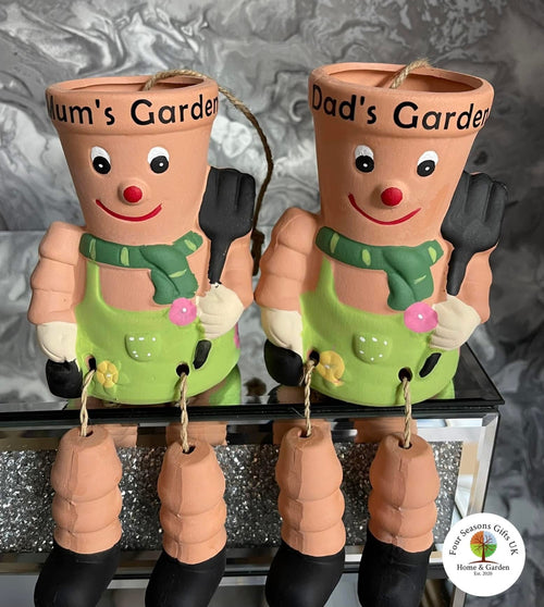 Terracotta Flowerpot Plant Pot Man Garden Ornament Planter With Option To Personalise