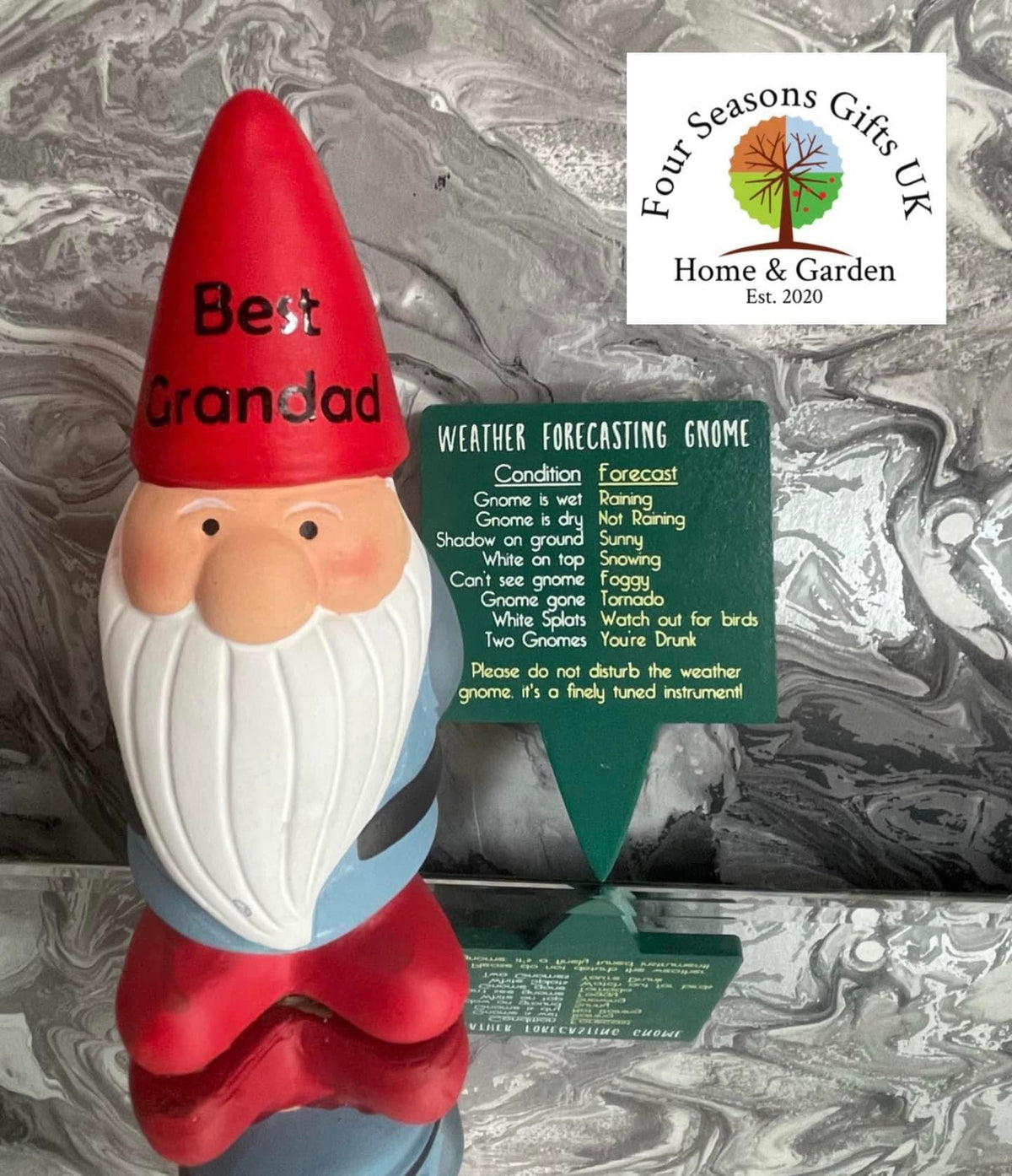 15cm Novelty Weather Forecasting Garden Gnome With Option To Personalise, Funny Garden Gifts