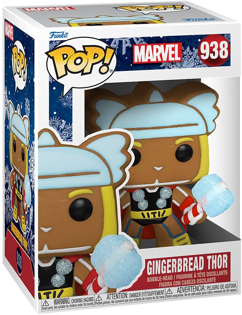 Pop Marvel 3.75 Inch Action Figure - Gingerbread Thor #938