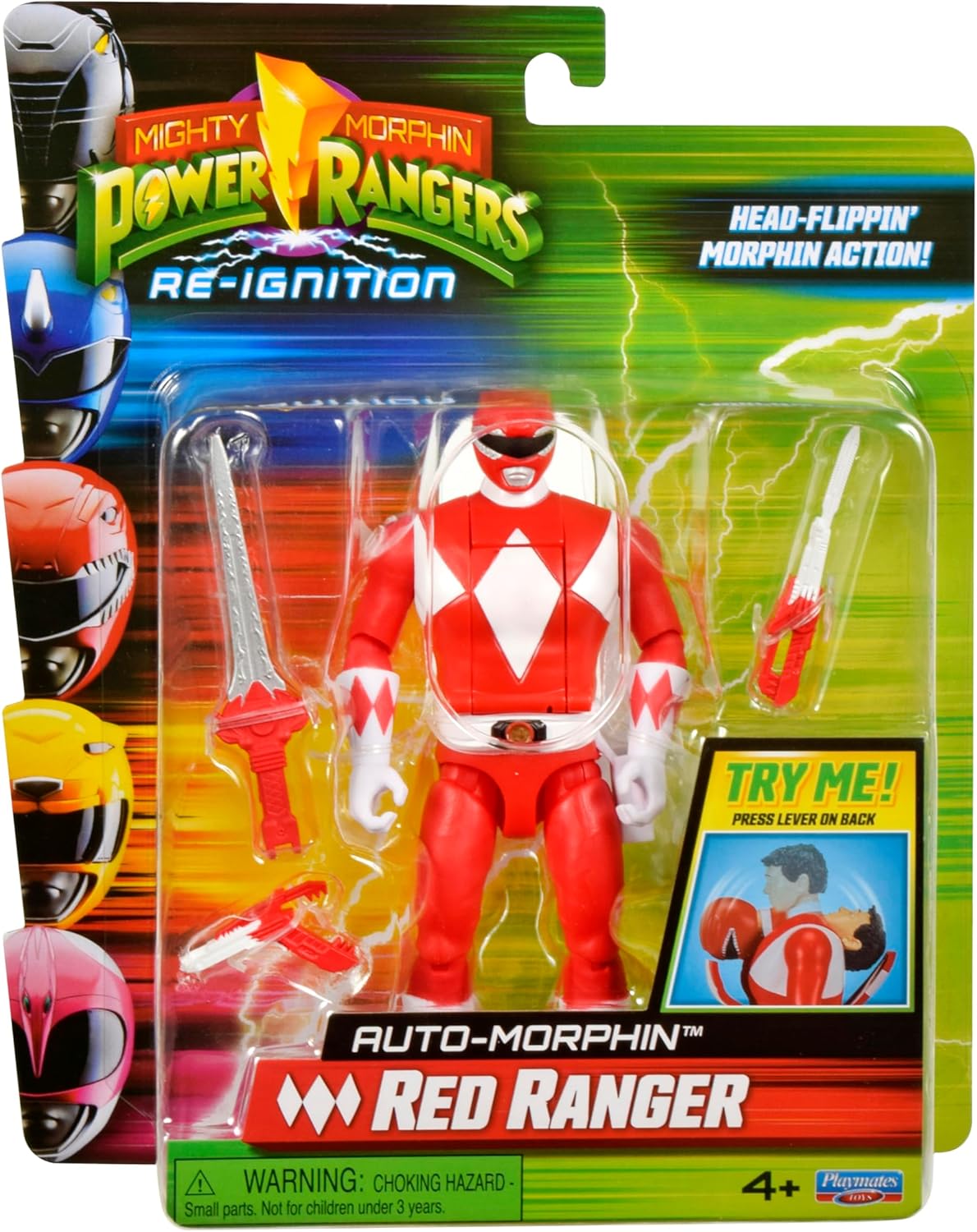 Power Rangers Re-Ignition 6 Inch Action Figure Auto Morphin - Red Ranger