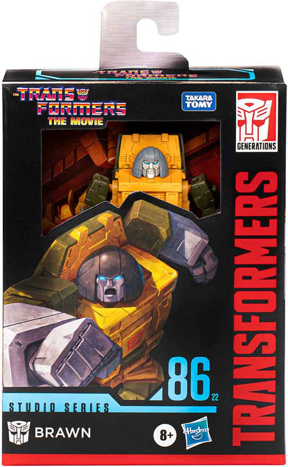 Transformers Studio Series 6 Inch Action Figure Deluxe Class (2023 Wave 3) - Movie 86-22 Brawn